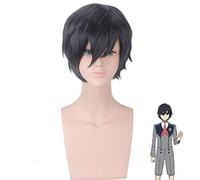 Anime DARLING In The FRANXX Hiro Cosplay Donna Uomo Corto Capelli neri Parrucche sintetiche Perucas + Cappellino parrucca PL-451
