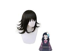 Anime Demon Slayer Kimetsu no Yaiba Makomo Parrucca nera Cosplay Costume Donna Resistente al calore Capelli sintetici Giochi di ruolo Parrucche
