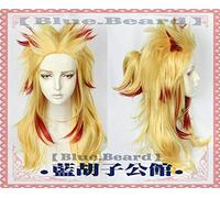 Anime Demon Slayer: Kimetsu No Yaiba Rengoku Kyoujurou Parrucche Cosplay Parrucca + Cap parrucca gratis