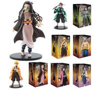 Anime Demone Slayer Kimetsu no Yaiba figura Kamado Tanjirou Action Figure Agatsuma Zenitsu Nezuko Guerriero PVC Modello Giocattoli
