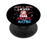 Anime Donne Ragazza Adolescente Che Ama La Matematica PopSockets PopGrip Adesivo