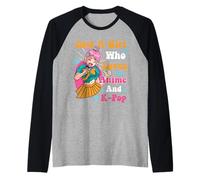 Anime E K-pop Amante Design Per Ragazze Maglia con Maniche Raglan
