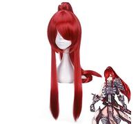 Anime Fairy Tail Erza Scarlet Red Long Coda di cavallo Parrucca Cosplay Costume Donna Resistente al calore Parrucche sintetiche Parrucche