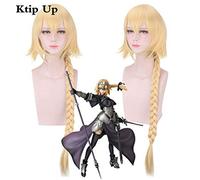 Anime Fate/grand Order Apocrypha Ruler Giovanna d'Arco Parrucca Cosplay Oro Lungo Capelli sintetici Treccia Costume di Halloween Parrucche Perucas