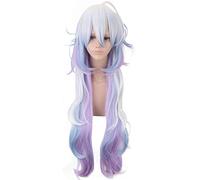 Anime Fate/grand Order Caster Merlin Long Cosplay Wig Layered Fluffy Gradient Synthetic Hair Fate Stay Night Costumes Play Wigs