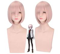 Anime Fate/grand Order Mash Kyrielight/Matthew Kyrielite Parrucca cosplay Festa di Halloween Gioca Parrucche corte rosa + Parrucca