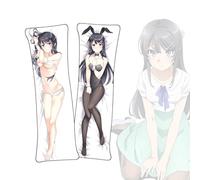 Anime Federa Decorativa Sakurajima Mai Federa per cuscino per il corpo a doppia faccia a grandezza naturale di Anime Dakimakura
