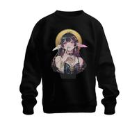 Anime - Felpa da ragazza con occhi rosa e oro, nero, 3XL
