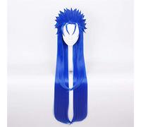 Anime FGO Fate Extra Lancer Cu Chulainn Parrucca Cosplay Caster Lisci Lunghi capelli sintetici blu Costume di Halloween Gioca parrucche per uomo KUMZ9620