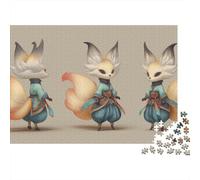 Anime Fox Character Design Jigsaw Puzzle Impossible 1000 Pezzi Decorazione Per La Casa. Giochi Rilassamento E Intelligence Per Adulti E Ragazzi Da 14 Anni 70x50cm/1000pcs