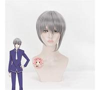 Anime Fruits Basket Soma Souma Yuki Parrucca corta grigia Cosplay Costume Furutsu Basuketto Capelli sintetici resistenti al calore Parrucche da uomo MZ-1393