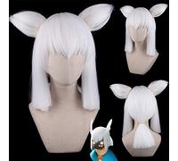 Anime Game Hatake Kakashi White Cosplay Wig Synthetic Hair Halloween Costume Party Play Wigs OneSize white4
