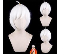 Anime Game Hatake Kakashi White Cosplay Wig Synthetic Hair Halloween Costume Party Play Wigs OneSize white13