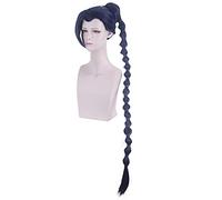 Anime Game Scissor Seven Dark Blue Long Braiding Cosplay Wig Synthetic Hair Halloween Costume Party Wigs Adult