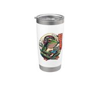 Anime Gaming Frog Japanese Ukiyo-e Wave con cuffie Art Bicchiere termico in acciaio inox doppia parete