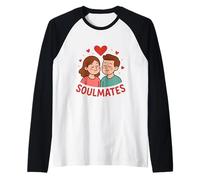 Anime gemelle per Sempre Coppia Romantica Illustrazione Maglia con Maniche Raglan