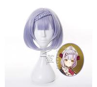 Anime Genshin Impact Noeru Light Purple Short Cosplay Wig Synthetic Hair Noel Project Halloween Carnival Party Wigs