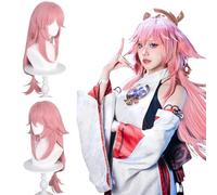 Anime Genshin Impact Yae Miko Parrucca Cosplay per tutti i personaggi Festa di Carnevale di Halloween per donne Ragazze e ragazzi
