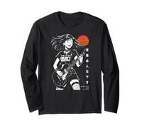 Anime giapponese Girl Music is Life Chitarra elettrica Punk Giappone Maglia a Manica