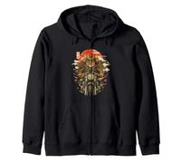Anime Giapponese Samurai Gatto Moto Kawaii Ninja Cat Felpa con Cappuccio