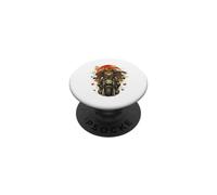 Anime giapponese Samurai Gatto Moto Kawaii Ninja Cat PopSockets PopGrip Adesivo