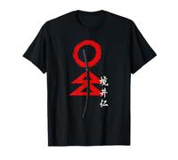 Anime Giapponese Spirits Samurai Sword Warrior Woodblock Art Maglietta