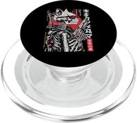 Anime giapponese Streetwear Skeleton Cat Samurai Cyberpunk Y2K PopSockets PopGrip per MagSafe