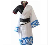 Anime Gintama Cosplay Costumes Sakata Gintoki Cosplay Costume Kimono Halloween Carnival Party Silver Soul Cosplay Costume Wigs XXL Only Costume