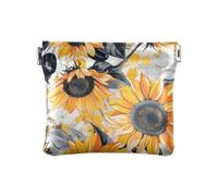 Anime Girasole Ash Arancione Luminoso Moda Donna In Pelle Moneta Cambiamento Borsa Decorativa Organizzazione Sacchetti per le Donne bolsas para