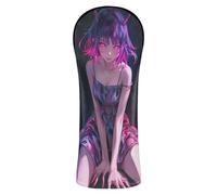 Anime Girl Evil Golf Cover Set Copritesta con Numeri Intercambiabili Progettato per adattarsi a tutti i legni e conducenti