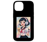 Anime Girl Gamer Gioco Giapponese Tutto il Giorno Waifu Giappone Boba Tea Custodia per iPhone 14