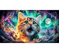 Anime-Girl-in-Stained-Glass Puzzle da 1000 pezzi per bambini di 12 anni Giochi stimolanti e intellettuali 75x50cm/1000pcs