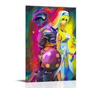 Anime Goblin Slayer And Sword Maiden Oil Painting Art da parete, decorazione moderna per camera familiare, 50 x 75 cm