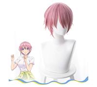 Anime Gotoubun no Hanayome Ichika Nakano Pink Short Wig Cosplay Costume The Quintessential Quintuplets Heat Resistant + Wig Cap