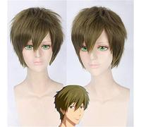 Anime gratis! Parrucca Makoto Tachibana Cosplay Costume Uomo Donna Capelli sintetici resistenti al calore corto Makoto Tachibana Giochi di ruolo Parrucche