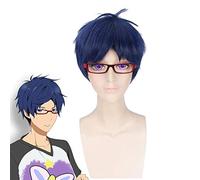 Anime gratis! Parrucca Ryugazaki Rei Short Bule Cosplay Costume Resistente al calore Parrucche sintetiche Parrucche (Senza occhiali) PL-220