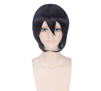 Anime gratis! Parrucche Cosplay per donna sintetica resistente al calore capelli sintetici neri Nanu Haruka da uomo