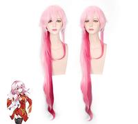 Anime Guilty Crown Cosplay Yuzuriha Inori Parrucca Colore sfumato Lunghi capelli rosa Costumi Accessori Parrucche di Halloween