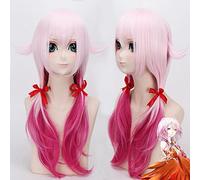 Anime Gulity Crown Pink Ombre Cosplay Wig Long Synthetic Hair Halloween Costume Party Play Wigs For Women