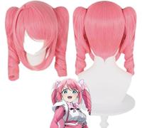 Anime Gushing Over Magical Girls Hanabishi Haruka parrucca Cosplay rosa doppia coda di cavallo capelli lunghi Halloween Party gioco di ruolo parrucca Cap