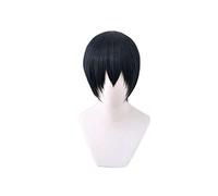 Anime Haikyuu!! Kageyama Tobio Cosplay Short Black Dark Blue Wig Haikyu Heat-resistant Fiber Hair + Wig Cap Party Role Play Men
