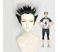 Anime Haikyuu!! Kotaru Bokuto Cosplay Short Wig Haikyu Heat-resistant Fiber Hair with Wig Cap Halloween Party Role Play Men