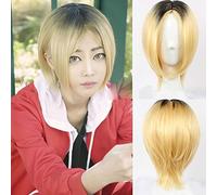 Anime Haikyuu !! Parrucca cosplay Kenma Kozume Costume giallo corto Gioca parrucche Costumi di Halloween Capelli + Parrucca Cap 343B