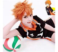 Anime Haikyuu !! Parrucca Cosplay Shoyo Hinata Parrucca corta arancione Gioca parrucche Parrucche per feste di Halloween + Cappellino per parrucca