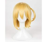 Anime Haikyuu !! Parrucca Cosplay Yachi Hitoka Parrucche sintetiche corte bionde resistenti al calore Capelli Carnevale Parrucche AZ-150