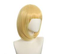 Anime Halloween Cosplay Wig Synthetic Hair Red Purple Black Blue Silver White Blonde Green Pink Short Bob Wigs For Women Peruca OneSize yellow