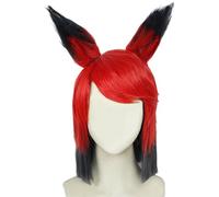 Anime Hazbin Alastor Cosplay Parrucca resistente al calore capelli sintetici rossi Props Hotel Halloween Party Parrucche