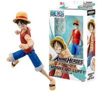BANDAI - Anime Heroes - One Piece - Action figure 17 cm Monkey D. Luffy East Blue - Licenza ufficiale One Piece - Action figure snodata Luffy - Giocattolo per bambini dai 4 anni in su - 37056