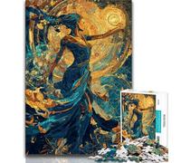 Anime-Hexen-Puzzles für Erwachsene, 1000 Puzzles, anspruchsvolles Spiel und Familienspiel mit vollständig ineinandergreifenden, zufällig geformten Teilen, 38x26cm