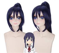Anime Himouto! Parrucca Cosplay Umaru-chan Motoba Kirie Blu Viola Sintetico Resistenza al calore con Chip Coda di cavallo